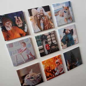 Custom Photo Fridge Magnet – Personalised Square Magnet – Gift with Your Picture –Free Delivery - Handmade Gift for Family & Friends