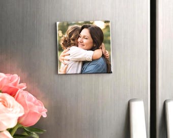 Personalized Photo Fridge Magnet – Mother's Day Gift, Custom Family Keepsake (2.5x2.5 inches)