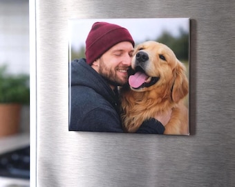 Dog and Cat Memorial Keepsake- Custom Pet Photo Fridge Magnet