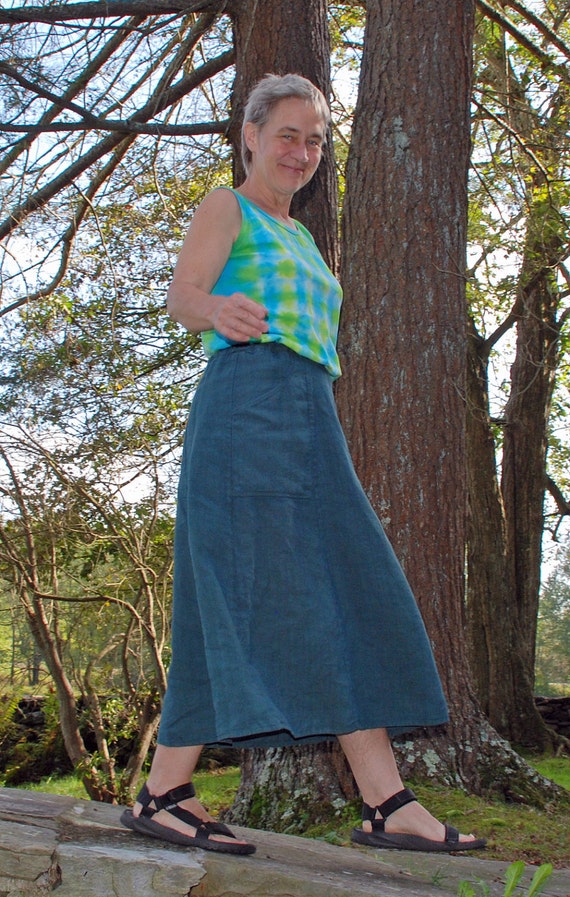 Hemp Skirt full length with pockets Etsy