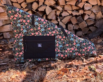 Harpsicle Harp Case - BLACK floral