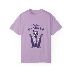 Alpaca Hands Up Or I&#39;ll Spit T-shirt, Funny Animal Tee, Alpaca Farm Shirt, Llama Lover Gift, Gift For Him Her