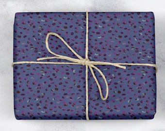 3 sheets of Christmas Wrap - Holiday - All Occasion - Nature - Scrapbooking - 20x30 sheets - blue berries
