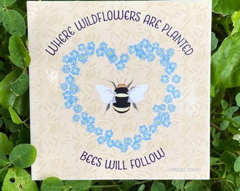 Vinilo adhesivo de abeja silvestre de 3 pulgadas: calcomanía impermeable para portátil