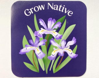 Native Plant Magnet: Weatherproof Vinyl, Gardener Gift