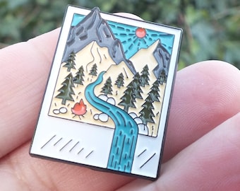 National Park Travel Enamel Pin Mountain Pin Gift for Travel Lover Handmade Adventure Time Pins Engraved Tote Bag Pin Hiker Gift