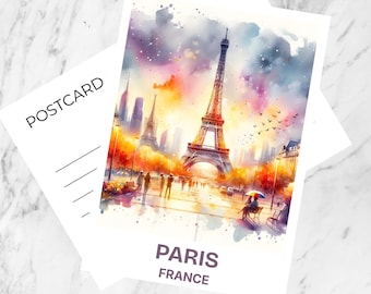 Paris Postkarte Frankreich-Reise-Andenken-Eiffelturm-Kunst-Karten-Sammlerstück für Touristen, romantische Geschenke und Hauptdekorsammler