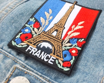 Parijs Reizen Patch Opstrijkbare Eiffeltoren Borduurwerk Denim Jas Reizen Patches Frankrijk Europa Zomervakantie Aandenken