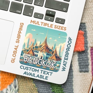 Grand Palace Sticker – Thailand Travel Vinyl Sticker | Iconic Thai Landmark Sticker for Journals & Laptops - Gift for Backpacker