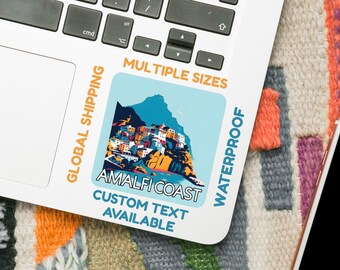 Cinque Terre Aesthetic Travel Sticker – Italy Coast Vinyl Decal, Colorful Village Laptop Planner Scrapbook Sticker