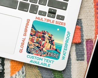 Cinque Terre Italy Sticker Waterproof Italy Luggage Vinyl Decal World City Passport Accessory Summer Holiday Memento