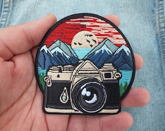 Adventure Embroidered Patch Iron On Badge Outdoor Explorer Backpack Jacket Patch National Park Hiking Gift Hook and Loop Accessory