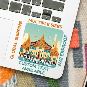 Bangkok Grand Palace Sticker – Thailand Travel Vinyl Sticker | Iconic Thai Landmark Sticker for Journals & Laptops