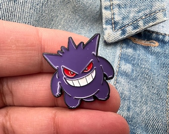 Ghost Monster Emalj Pin Spooky Lila Anime Stil Kavajnål Söt Obehaglig Badge Gåva Kawaii Anime Gaming Pin Gåva Japansk Tecknad Badge