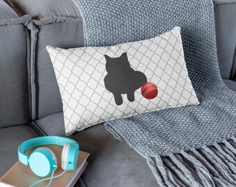 Capa de Almofada Gato Preto, Capa de Almofada com Estampa de Gato Divertida, Decoração para Quarto Infantil e Sala de Estar, Presente para Amantes de Gatos, Almofada Decorativa