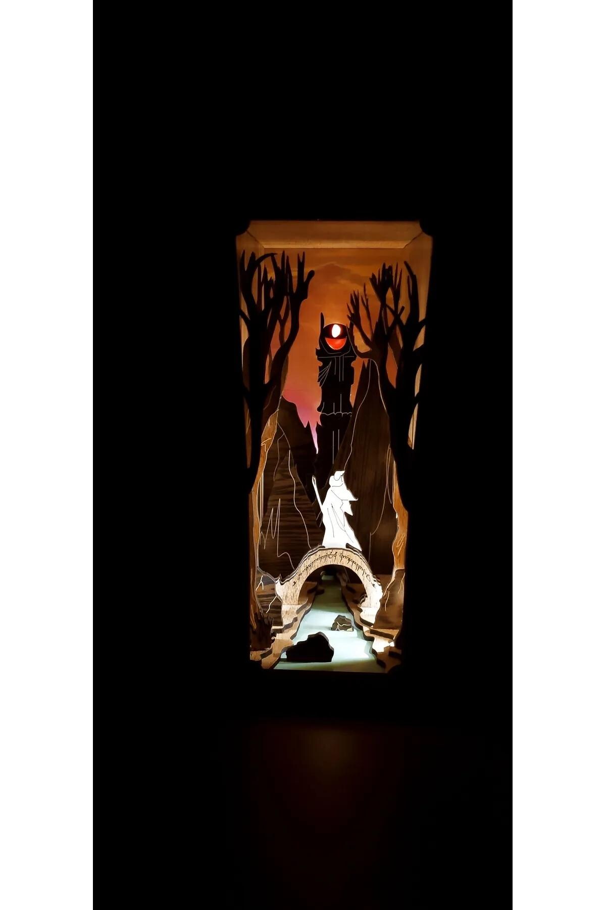 Gandalf Wizard Bookends With Light - Fantasy Book Holder, Decorative ...