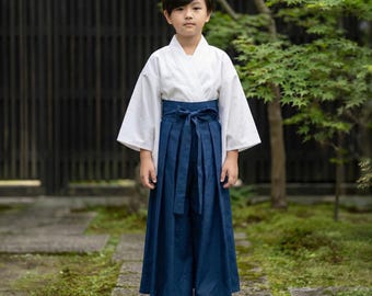 Samurai-kimonoset voor kinderen: traditioneel Japans kostuum, kendo Gi Hakama-broek