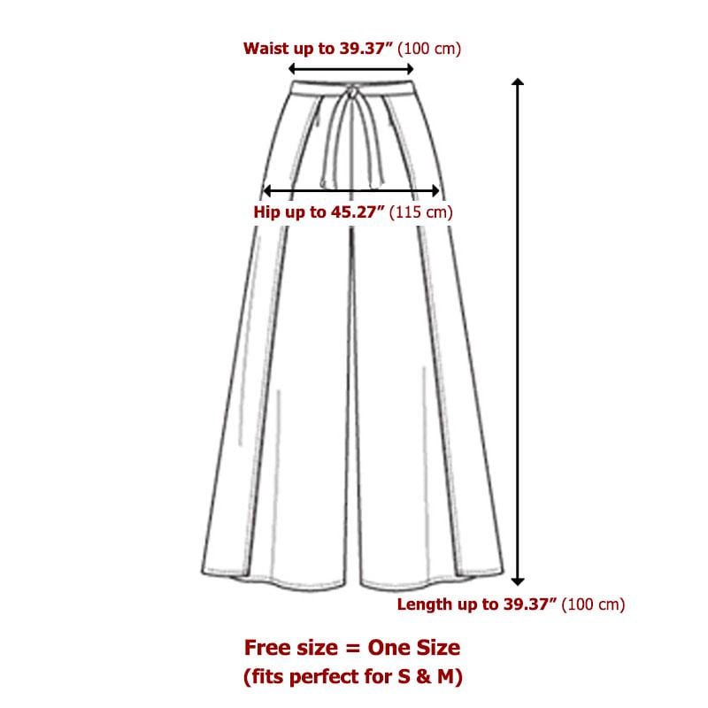 My Thai Pants - Purple Orchid Traditional Wrap Pants Skirt Sarong