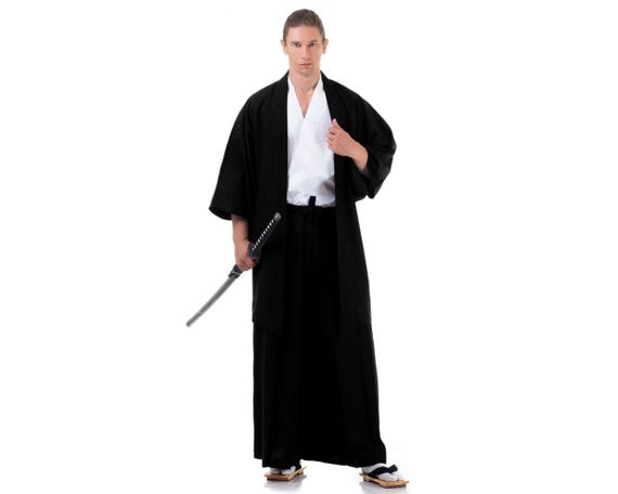 Men's Samurai Kimono Costume: Kendo Gi, Hakama Pants & Haori Jacket