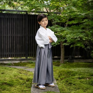 Princess of Asia - Traditional Japanese Kids Samurai Yukata Kimono Set, Budo Bushido Cosplay Costume: Kendo Gi + Hakama Pants for Boys Girls
