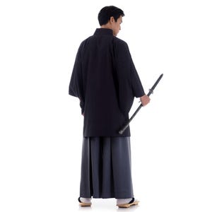 Samurai-kimonoset: traditionele Japanse kendo-gi, hakama-broek, haori-jack afbeelding 3