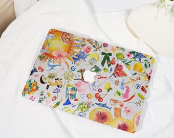 illustrations,MacBook Shell Case Cover For New Neo MacBook Pro16/14 Air13/15 A3404, Apple Laptop Case,26/25/24 M1/2/3/4 Protective Case