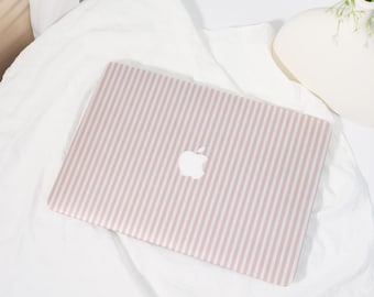 Pink Striped,MacBook Shell Case Cover For New MacBook Pro13 14 M1 M2 Air 13 A3113, Apple Laptop Case,2022/24/25 M3M4 Hard Protective Case