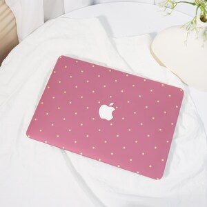 Pink Polka Dots,MacBook Shell Case Cover For New MacBook Pro13 14 M1 M2 Air 13 A3113, Apple Laptop Case,2022/24/25 M3M4 Hard Protective Case