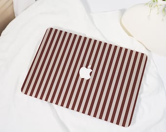 Brown Stripes,MacBook Shell Case Cover For New MacBook Pro13 14 M1 M2 Air 13 A3113, Apple Laptop Case,2022/24/25 M3M4 Hard Protective Case