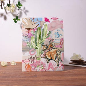 Personalized Cowgirl Collage iPad Case w Auto Wake/Sleep for Pro2025 13"11" iPad A16 11"1010.9" 7/8/9 10.2"Mini 7/6,iPad Air 6/7-11"13" 2025