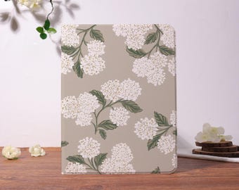 Custom Vintage Hydrangea New iPad Case with Auto Wake for iPad Pro2025 13"11" iPad A16 11" 10 10.9" 8/9 10.2" Mini 7/6 8.3",iPad Air6/7 2025