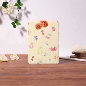 Kundenspezifische Obst-Muster Gelb Neue Kindle/Kobo Fall mit Auto Wake Für Kobo Clara/Waage, Kindle 8/10/11Gen, Paperwhite 12./2024 11.(6.8 ")10.(6 ")