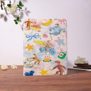 Custom Lovely Monkey New iPad Case with Auto Wake for iPad Pro13"11" iPad A16 11" 10 10.9" 7/8/9 10.2" Mini 7/6/5/4 8.3",iPad Air 6/7 2025