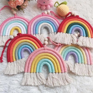 Dekoracja Murale Arc-en-Ciel i Macramé