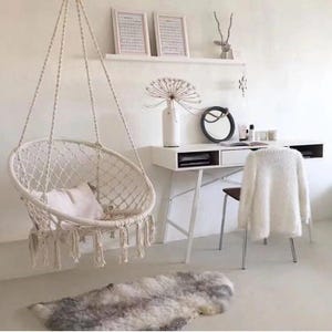 Fauteuil Suspendu en Corde Tressée – バルコニー、庭園、室内