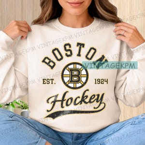 Sudadera estilo vintage de los Boston Bruins, camiseta unisex de los Boston Bruins, camiseta para aficionados al hockey, camiseta de hockey estilo vintage, camiseta de los Bruins