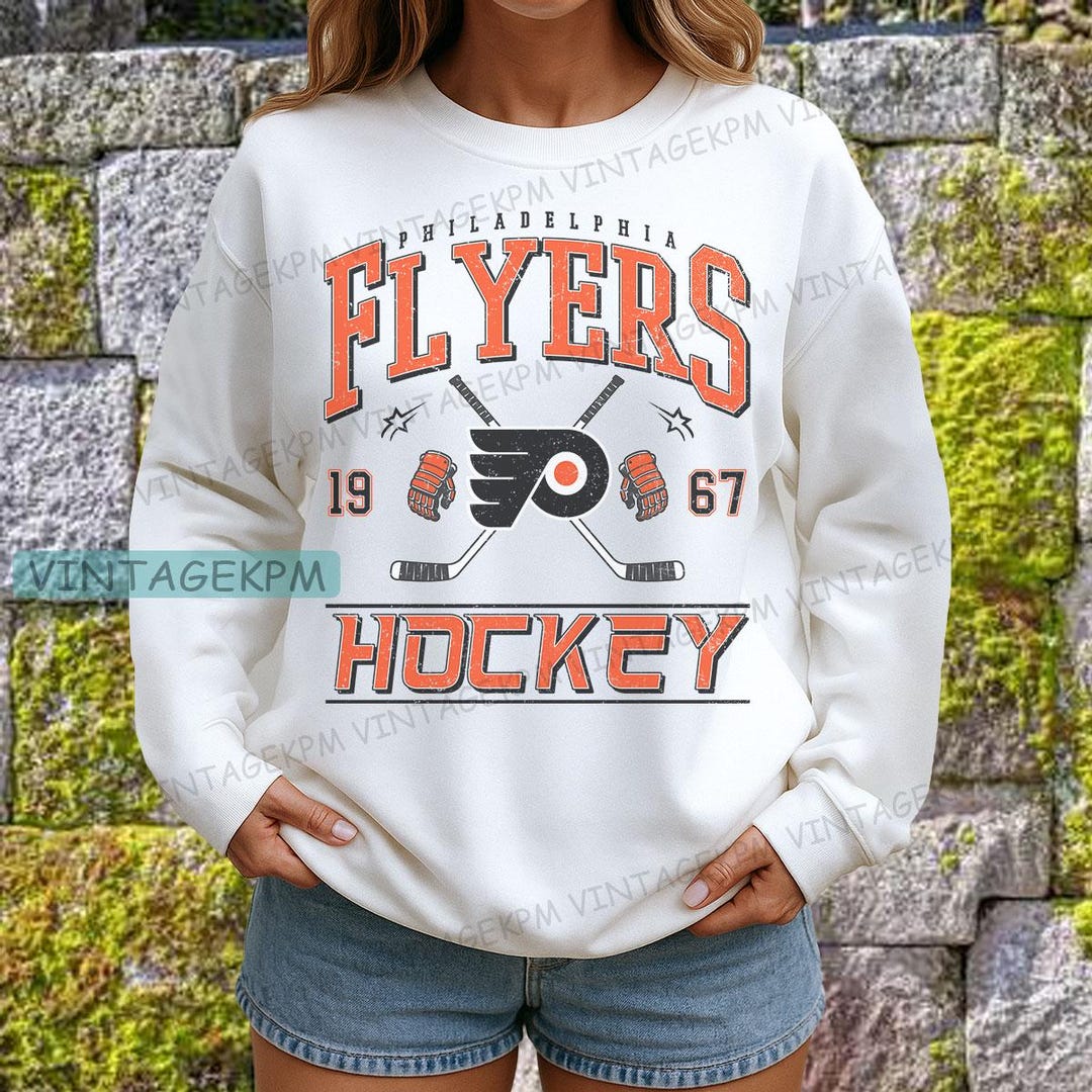Vintage Style Philadelphia Flyers Sweatshirt, Philadelphia Flyers