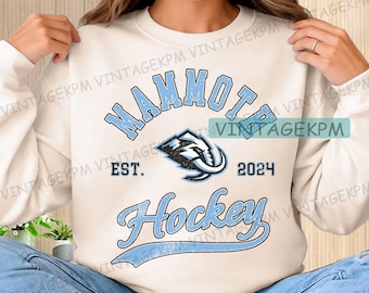 Vintage-Stil Utah Mammut Sweatshirt, Utah Mammut unisex T-Shirt, Hockey-Fan-Shirt, Vintage Style Hockey T-shirt, Mammut-T-Shirt