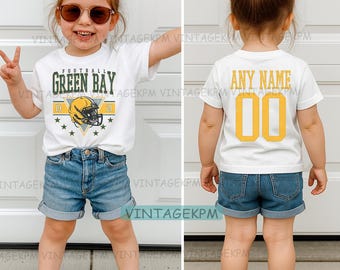 Camiseta vintage de fútbol de Green Bay para niño, camiseta de fútbol retro, sudadera de fútbol de Green Bay, camiseta de fútbol para el día del juego, fútbol para niño pequeño