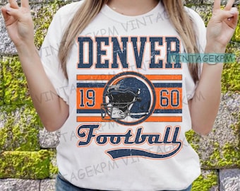 Vintage Denver Football png, fotboll png, fotbollsdekor, Denver png, matchdagsfotboll, retro fotboll png