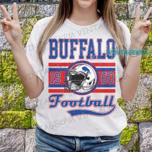 Vintage Buffalo Football png, Fußball PNG, Fußballdekor, Buffalo png, Spieltag Fußball, Retro Fußball PNG