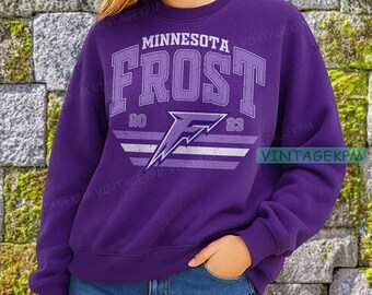 Minnesota Frost Vintage Hockey Sweatshirt, Frost Fan Crewneck, Minnesota Ice Hockey Retro Tee, Frost Supporter Apparel