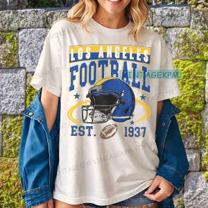Retro Los Angeles Football T-Shirt: Game Day Crewneck Sweatshirt