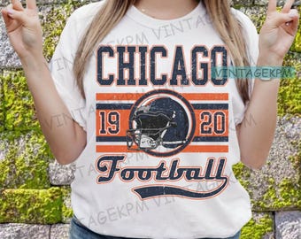 Vintage Chicago Football png, Piłka nożna PNG, Dekoracja piłkarska, Chicago png, Piłka nożna meczowa, Retro piłka nożna PNG