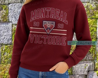 Vintage Montreal Victoire-sweatshirt, Montreal hockeyt-shirt, Victoire Sports-T-shirt, Montreal-sweater, Victoire Hockeyfankleding