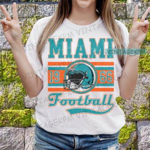 Vintage Miami Football png, Football PNG, Football decor, Miami png, Game day Football,Retro football PNG