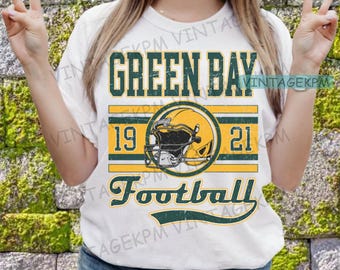 Vintage Green Bay Football png, Football PNG, Football decor, Green Bay png, Game day Football,Retro football PNG