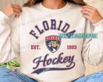 Vintage style Florida Panthers Sweatshirt, Florida Panthers unisex t-shirt, hockey fan shirt,  Vintage Style Hockey Tshirt, Panthers Tee
