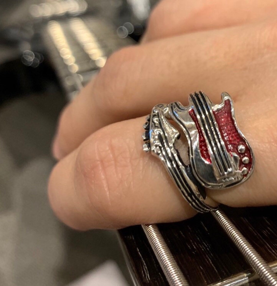 BASS GUITAR RING Etsy