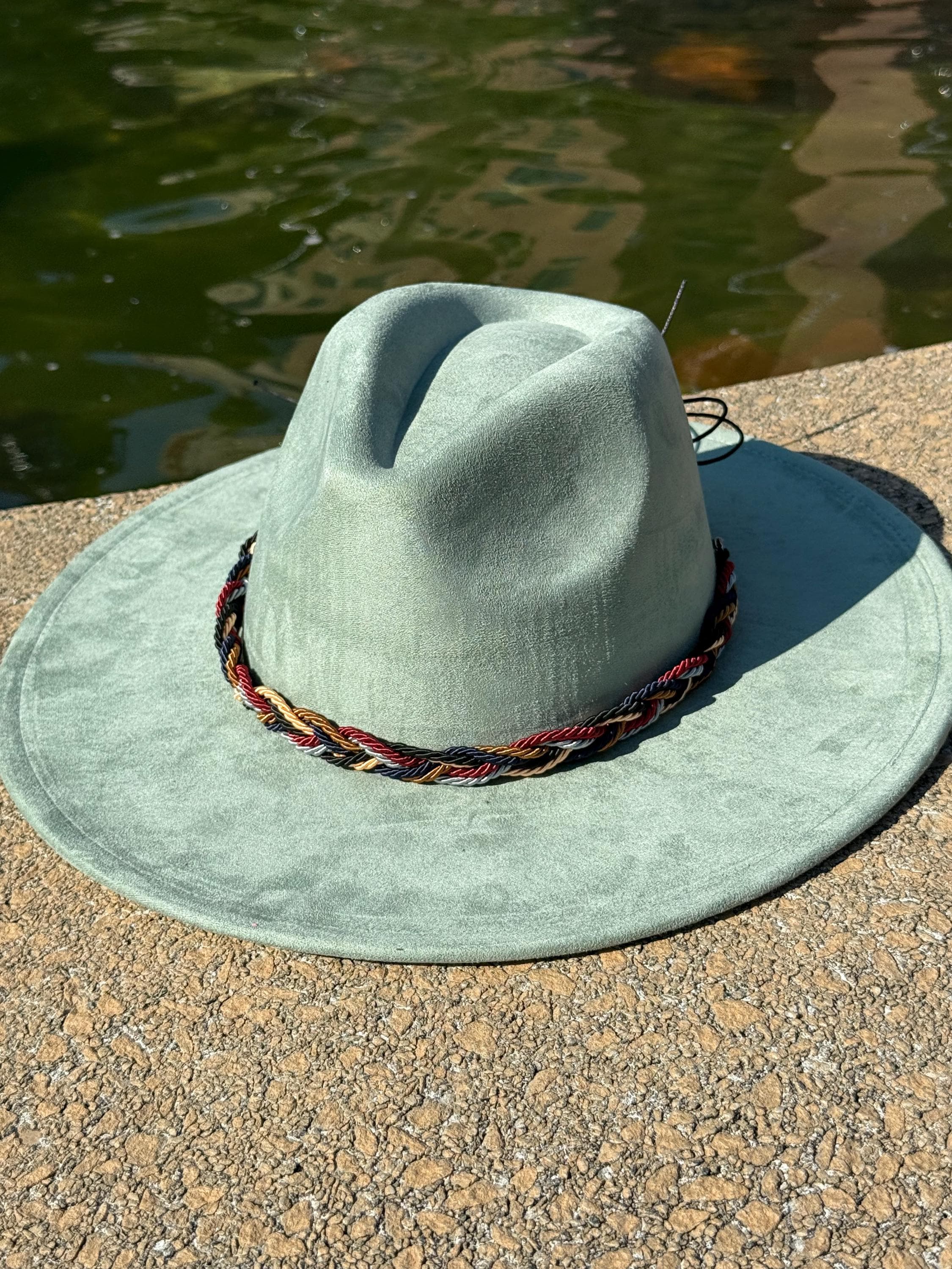 Stylish Mint Green Fedora with Black Accents Mint Green Fedora - Etsy main image 2